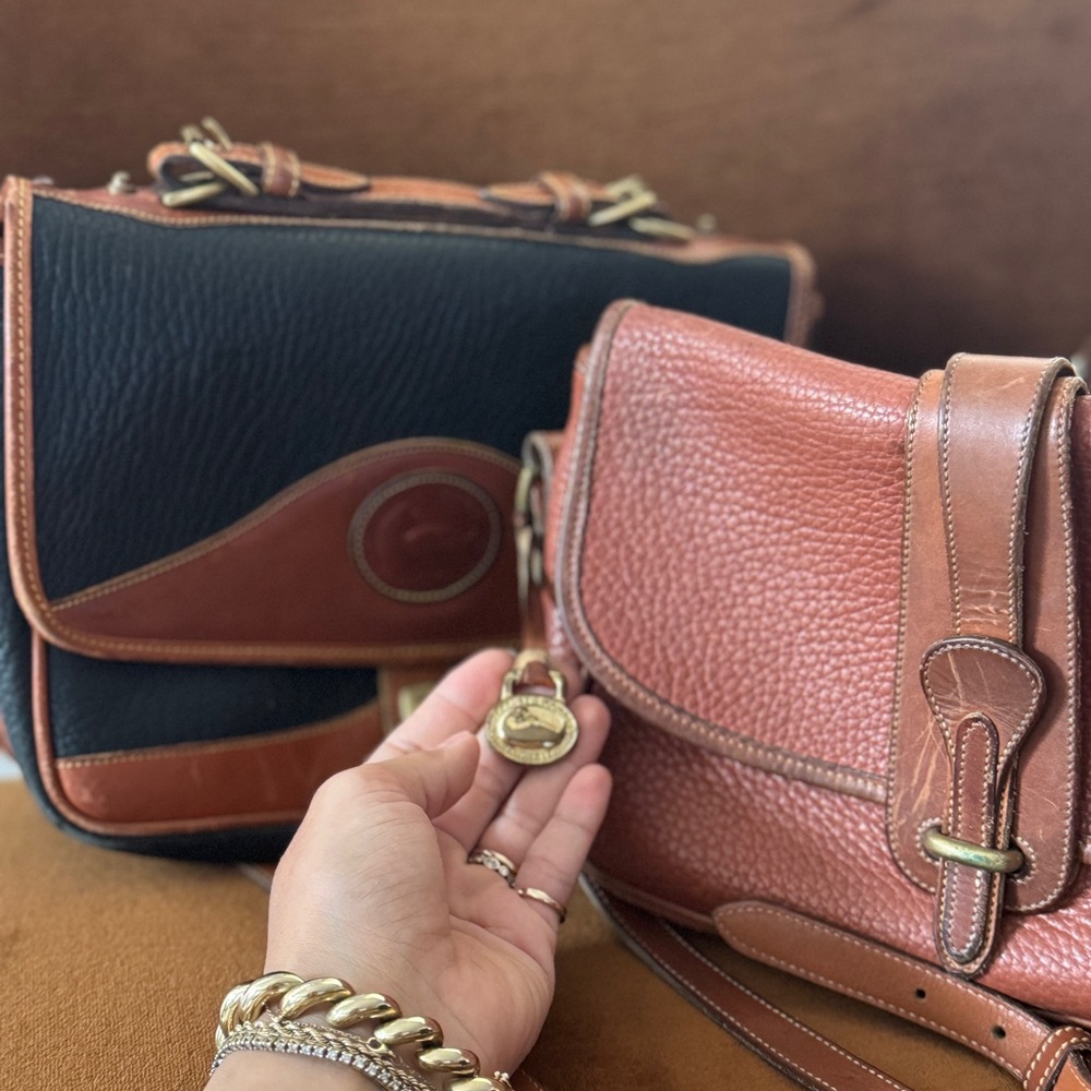 2 Vintage Dooney & Bourke Leather Shoulder Bags